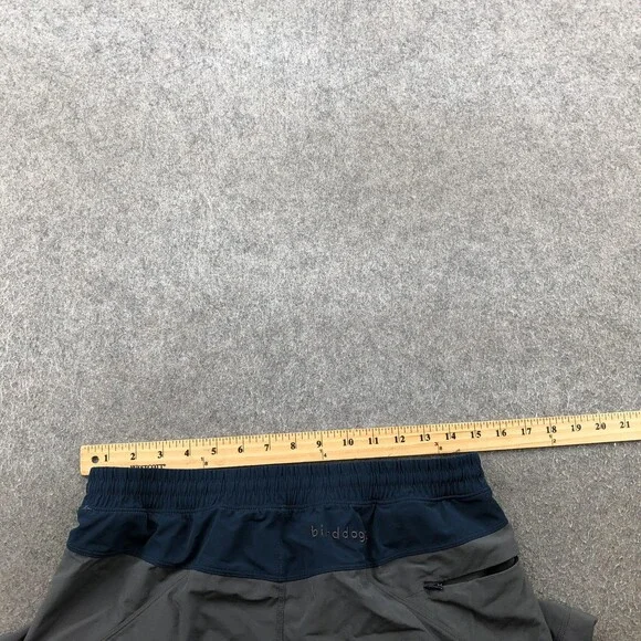 Birddogs Shorts Mens Large Long Gray Blue Lined Stretch Athletic Zip Pocket - Picture 8 of 10